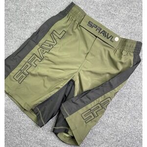 Sprawl Fight Shorts 32 Green Black MMA Wrestling  Sparring Training